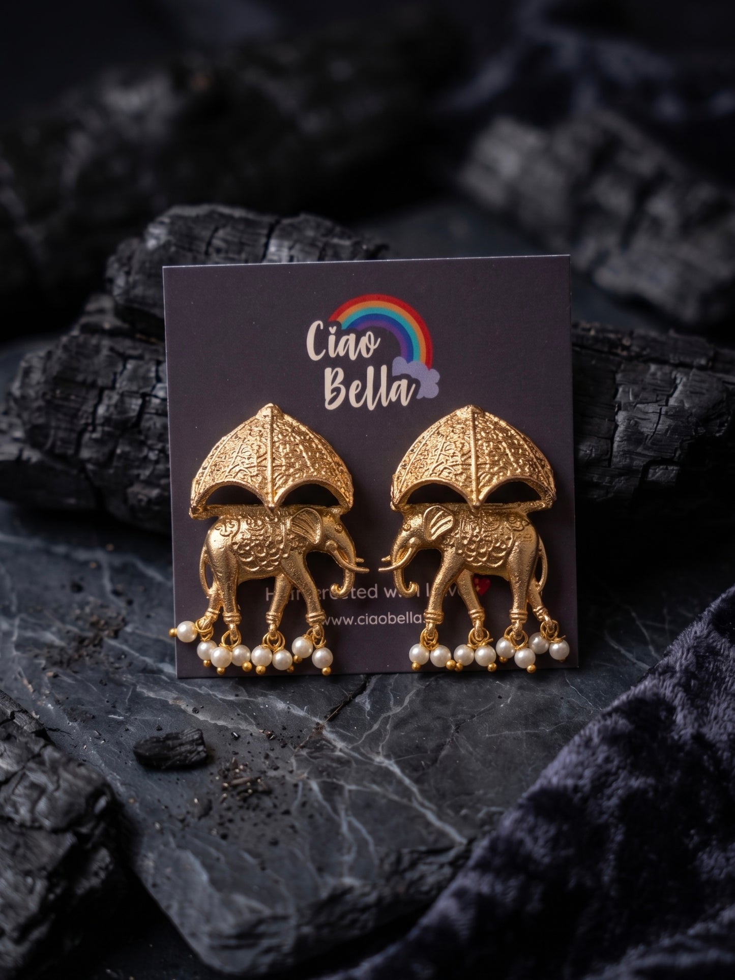 Royal Haathi (Elephant) Handmade Brass Earrings