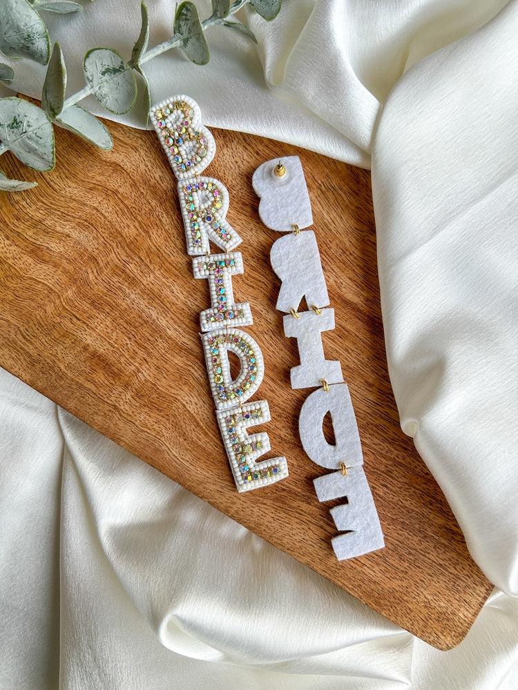 Bella Bride Handmade Beaded Long Earrings