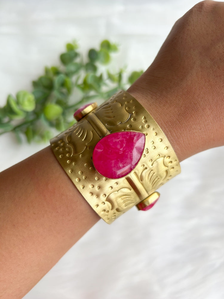 Lily Rose Brass Cuff Bracelet