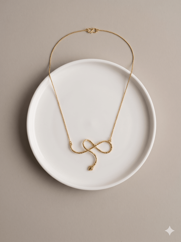 Mystic Snake Brass Necklace