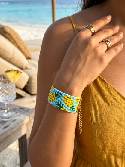 Pineapple Punch Handmade Beaded Bracelet