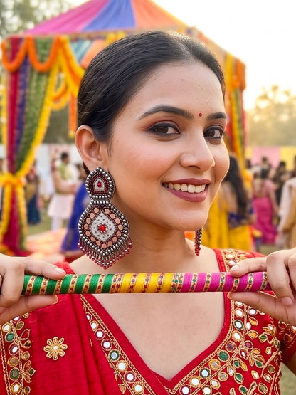 Mehrooni Mirror Handmade Beaded Earrings