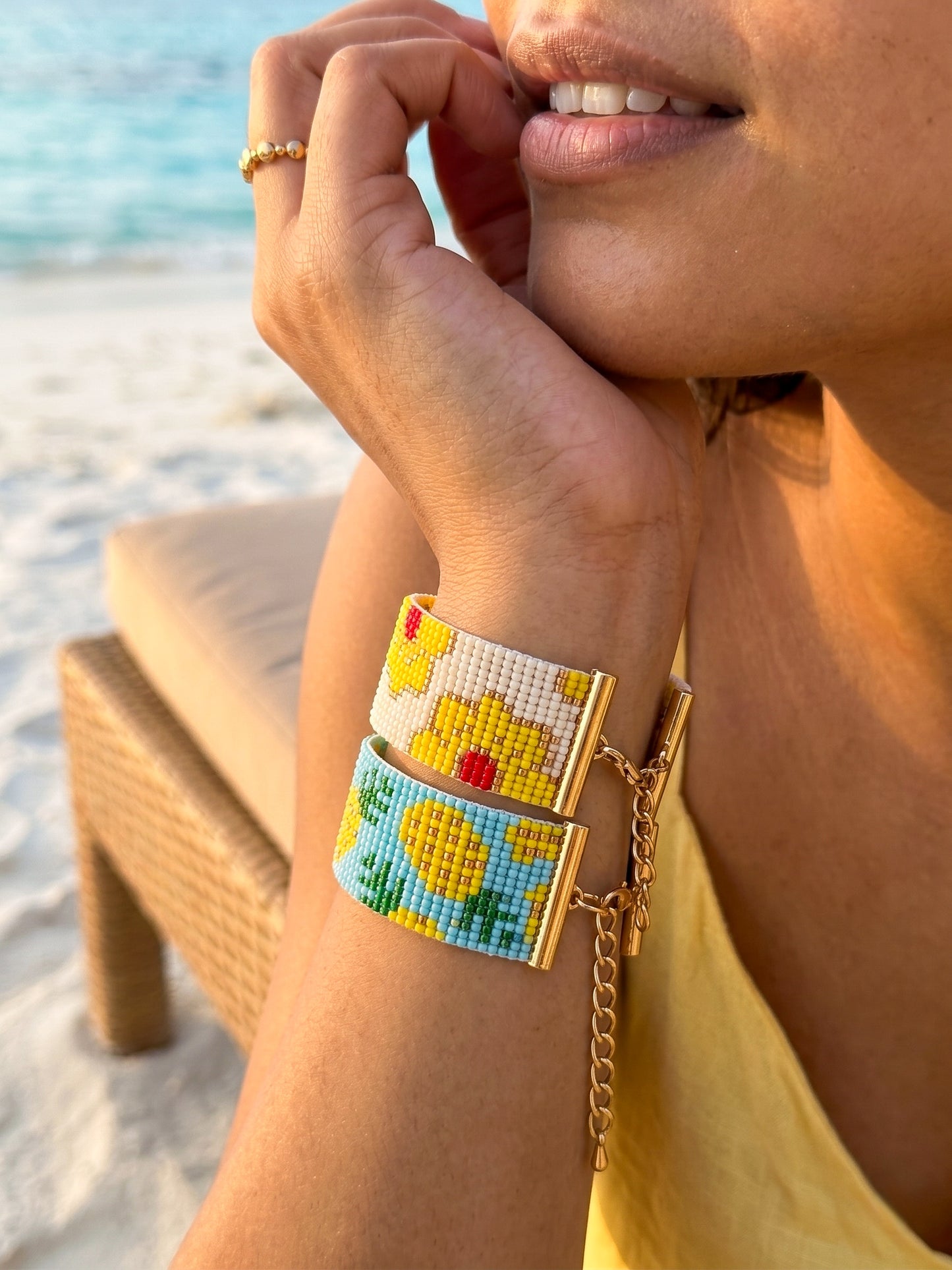 Summer Escape Stack Handmade Beaded Bracelet