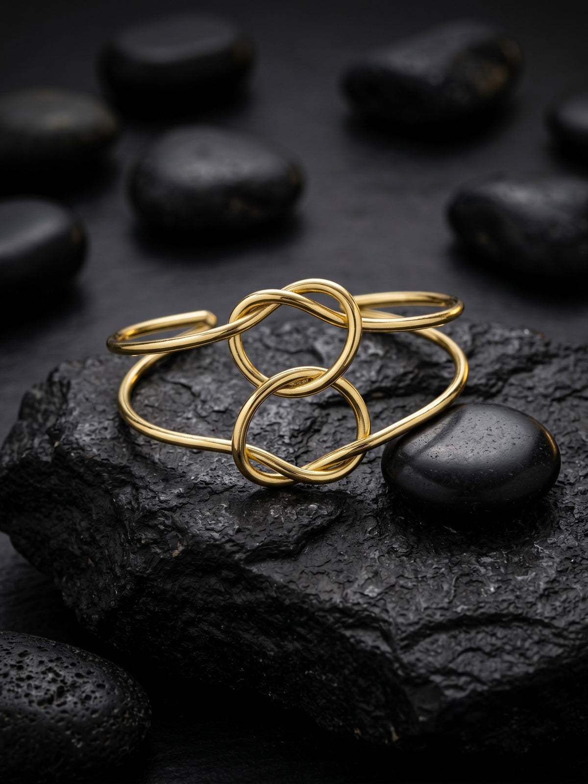 Knotted Brass Cuff Bracelet