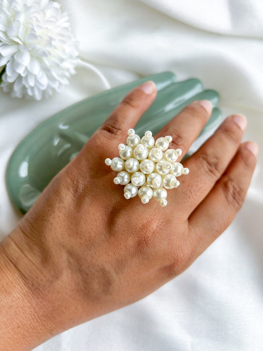 Gul Pearl Handmade Beaded Ring