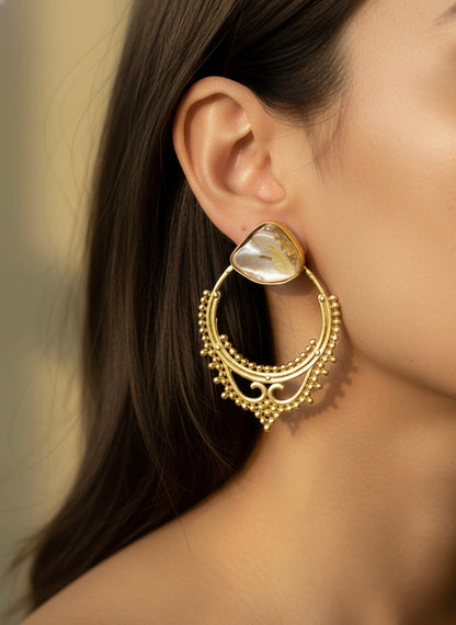 Ella Grace Brass Earrings
