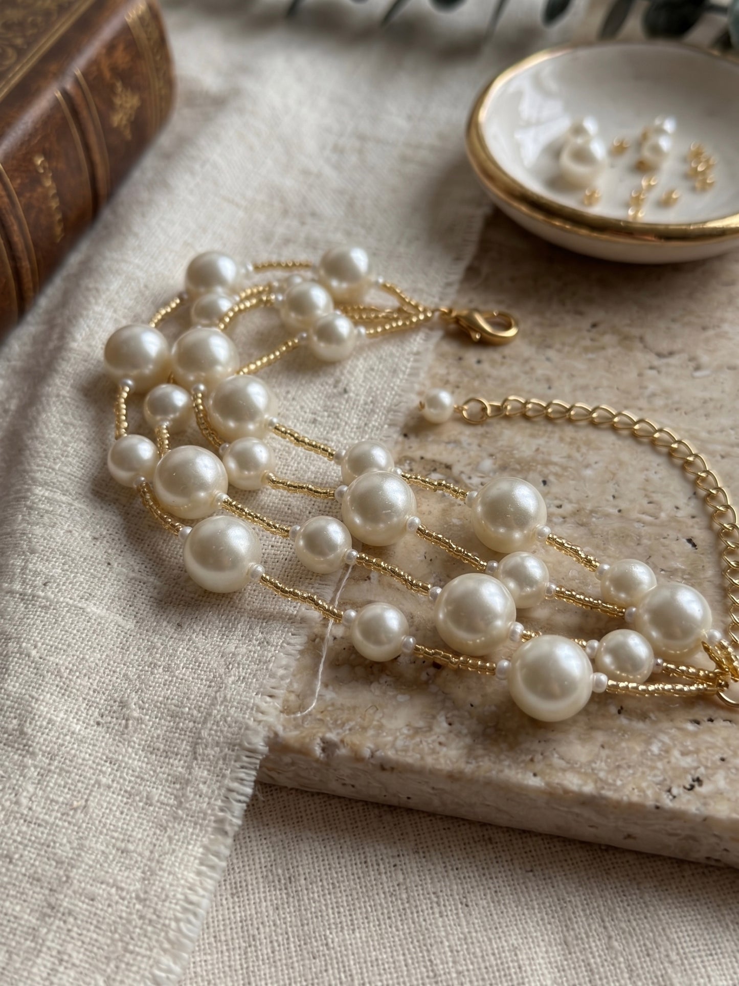 Serena Pearl Handmade Beaded Bracelet