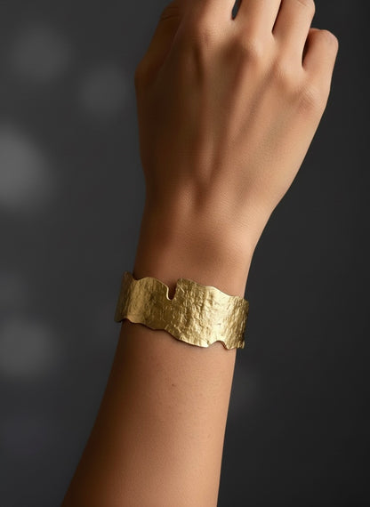 Cecilia Sleek Brass Cuff Bracelet