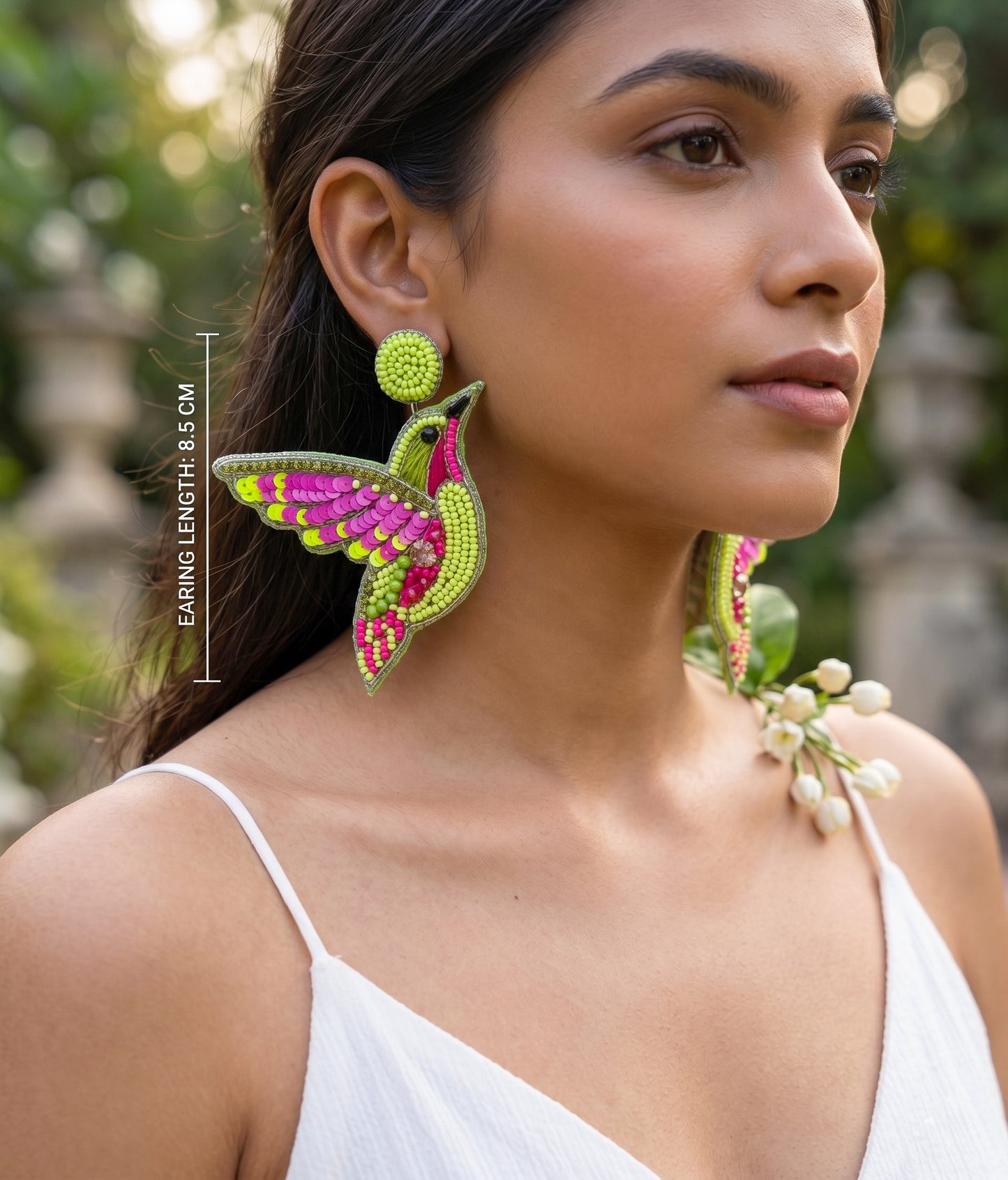 Humming Bird Handmade Beaded Earrings