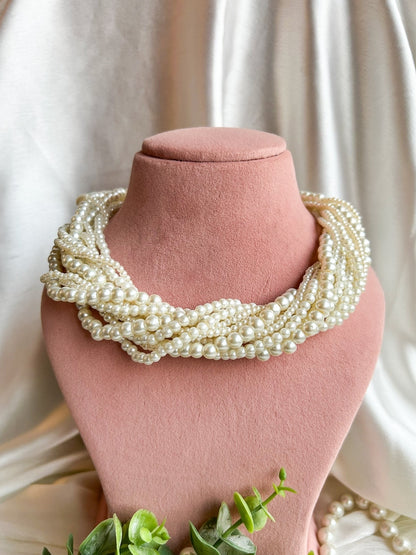 Maya Pearl Handmade Necklace + Earrings + Bracelet Set