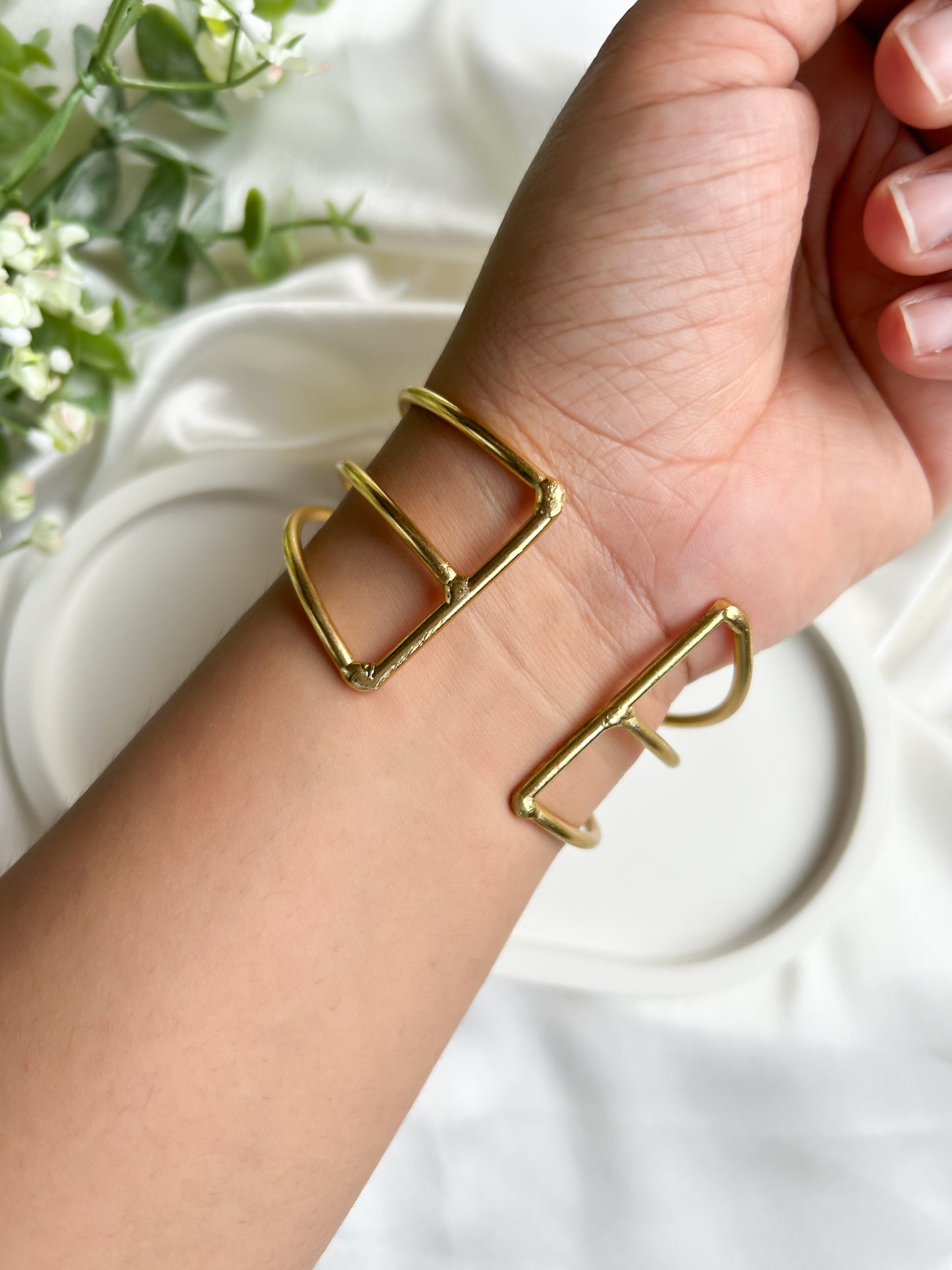 Boho Breeze Brass Cuff Bracelet