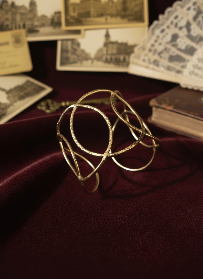 Mystic Circles Brass Cuff Bracelet