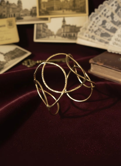 Mystic Circles Brass Cuff Bracelet
