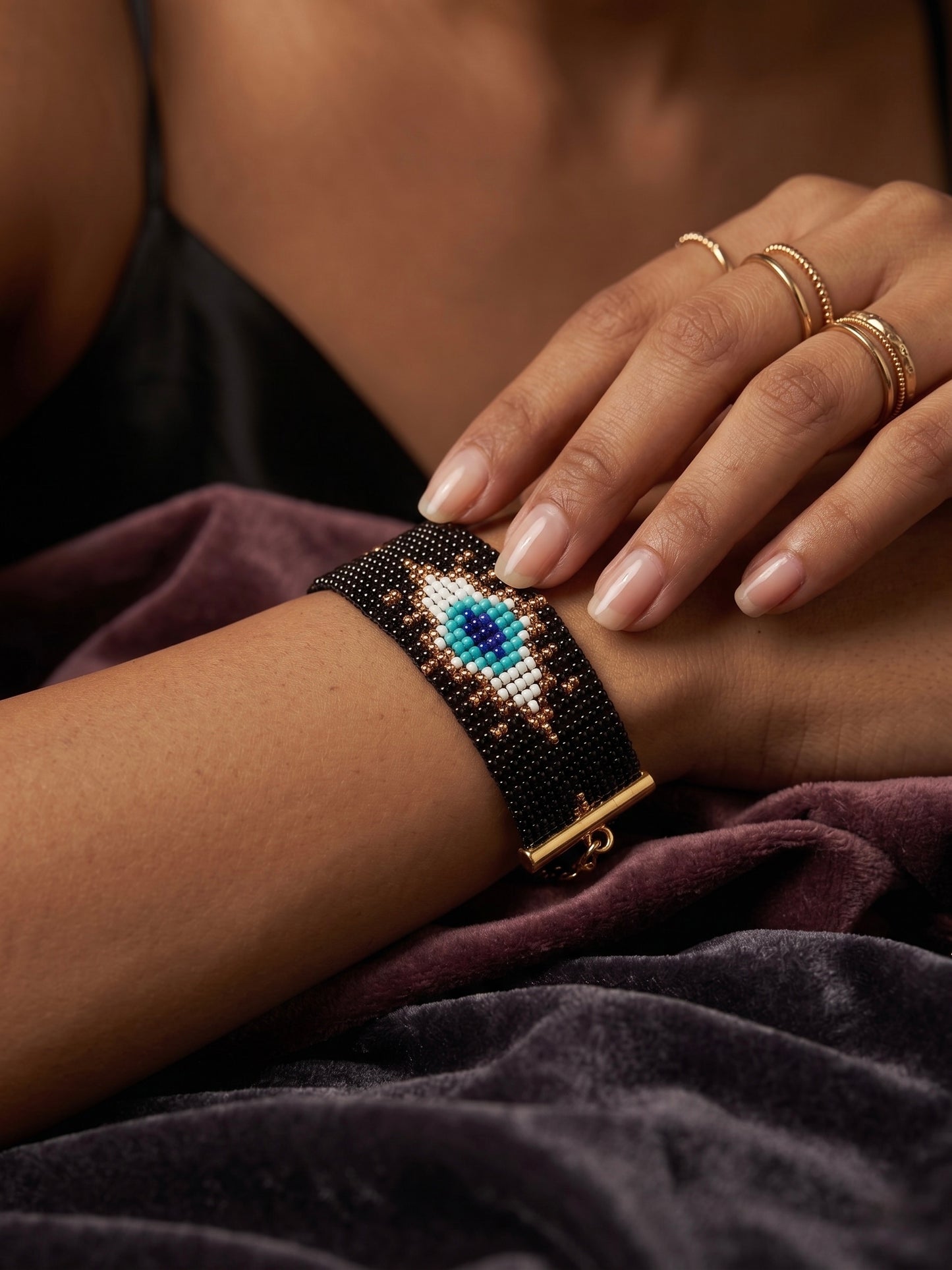 Good Karma Handmade Beaded Evil Eye Bracelet