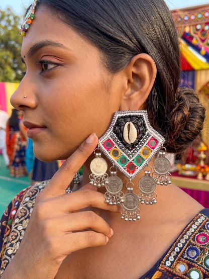 Banjaran Mirror Handmade Beaded Earrings