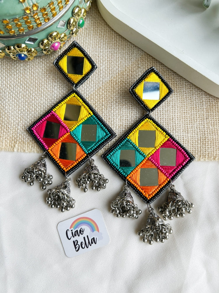 Ranjhana Handmade Beaded Jhumka Earrings