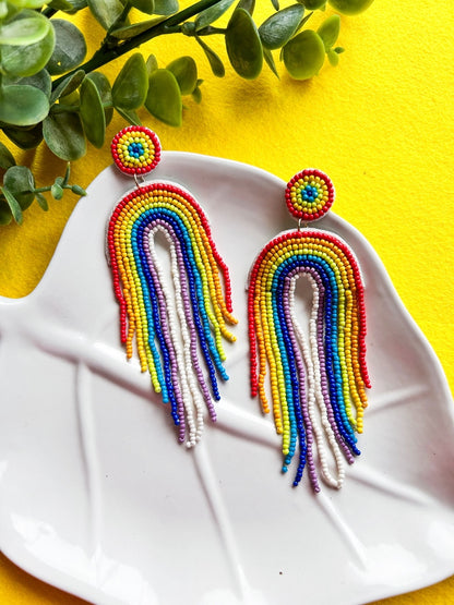 Rainbow Fringe Earrings