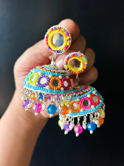 Mastani Handmade Beaded Jhumka Earrings