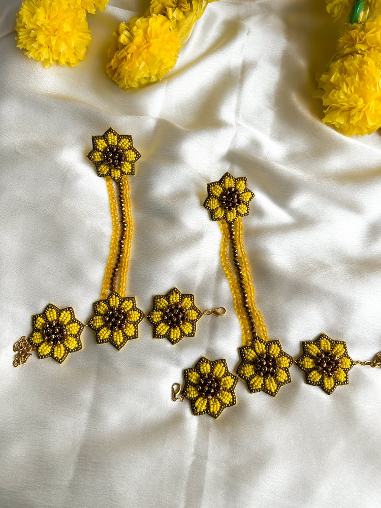 Surajmukhi (Sunflower) Handmade Haldi Full Set