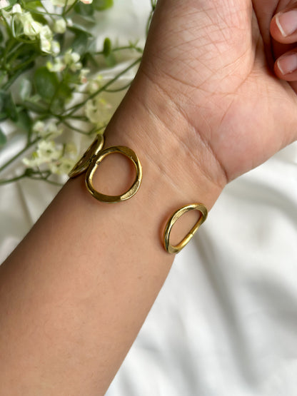 Mystic Circles Brass Cuff Bracelet