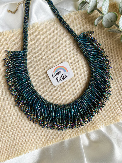 Meher Peacock Tassel Handmade Necklace
