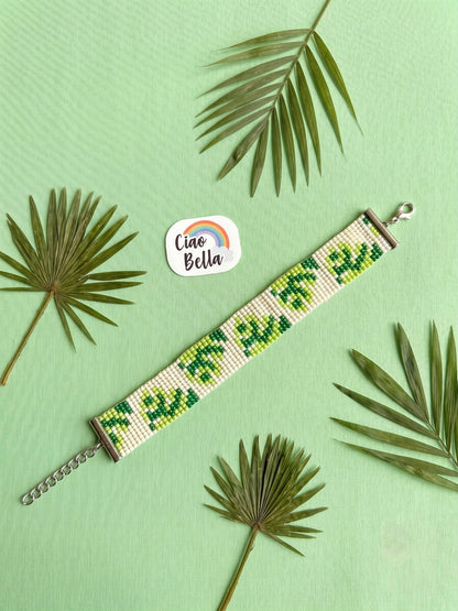 Palm Breeze Handmade Beaded Bracelet