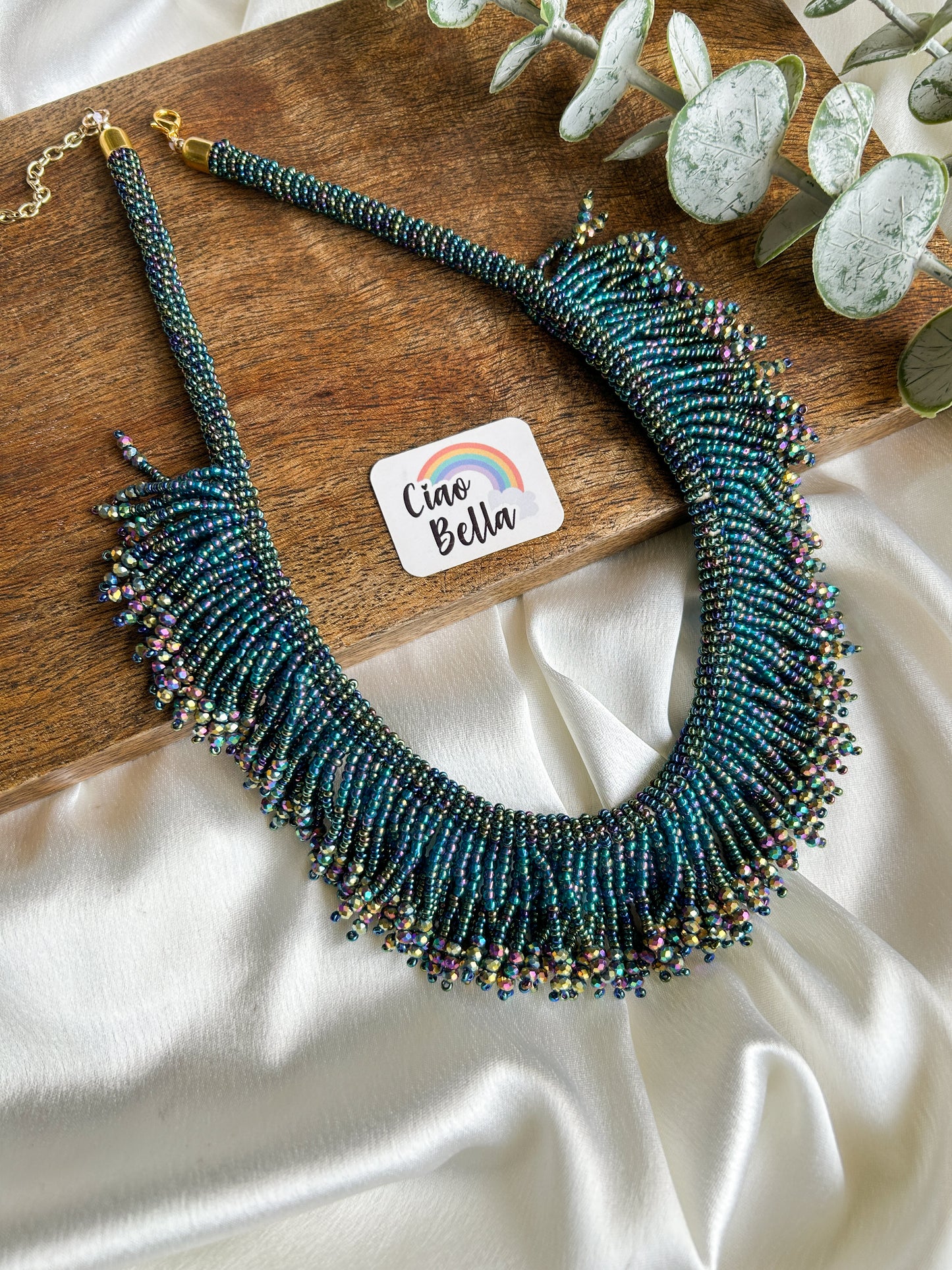 Meher Peacock Tassel Handmade Necklace