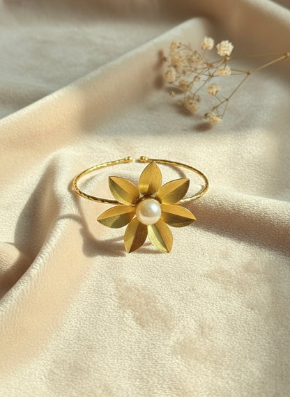 Sweet Daisy Handmade Brass Cuff Bracelet