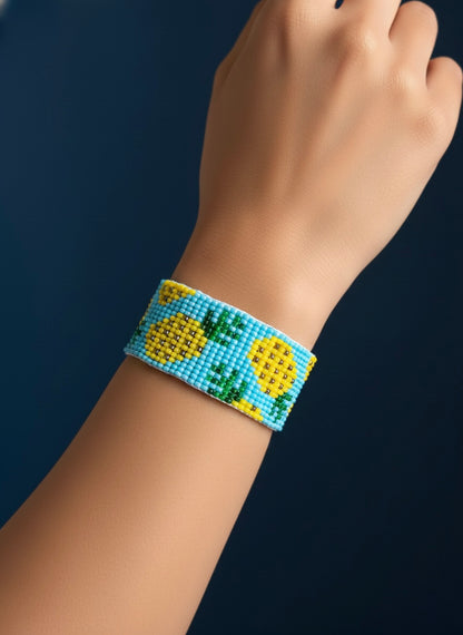 Pineapple Handmade Beaded Bracelet