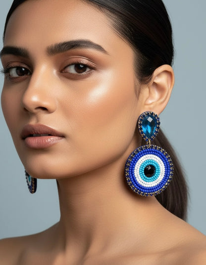 Mystic Evil Eye Handmade Beaded Earrings