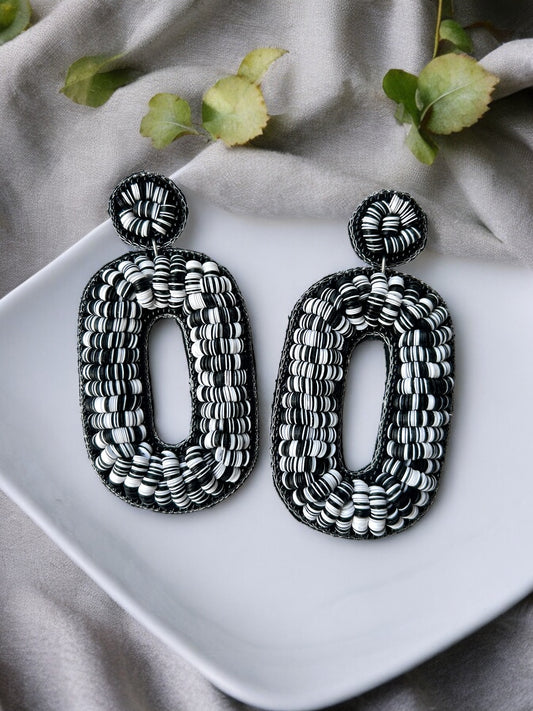 Timeless Monochrome Drop Earrings