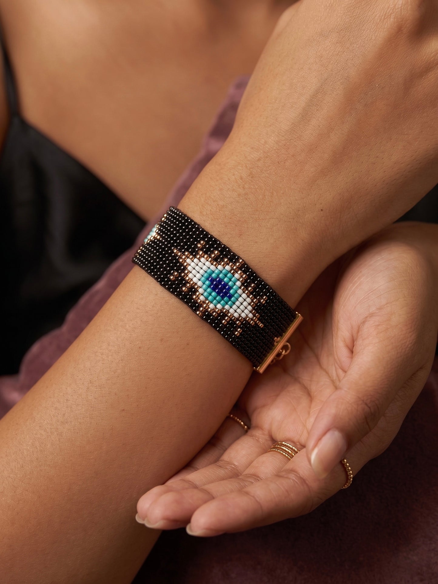 Good Karma Handmade Beaded Evil Eye Bracelet