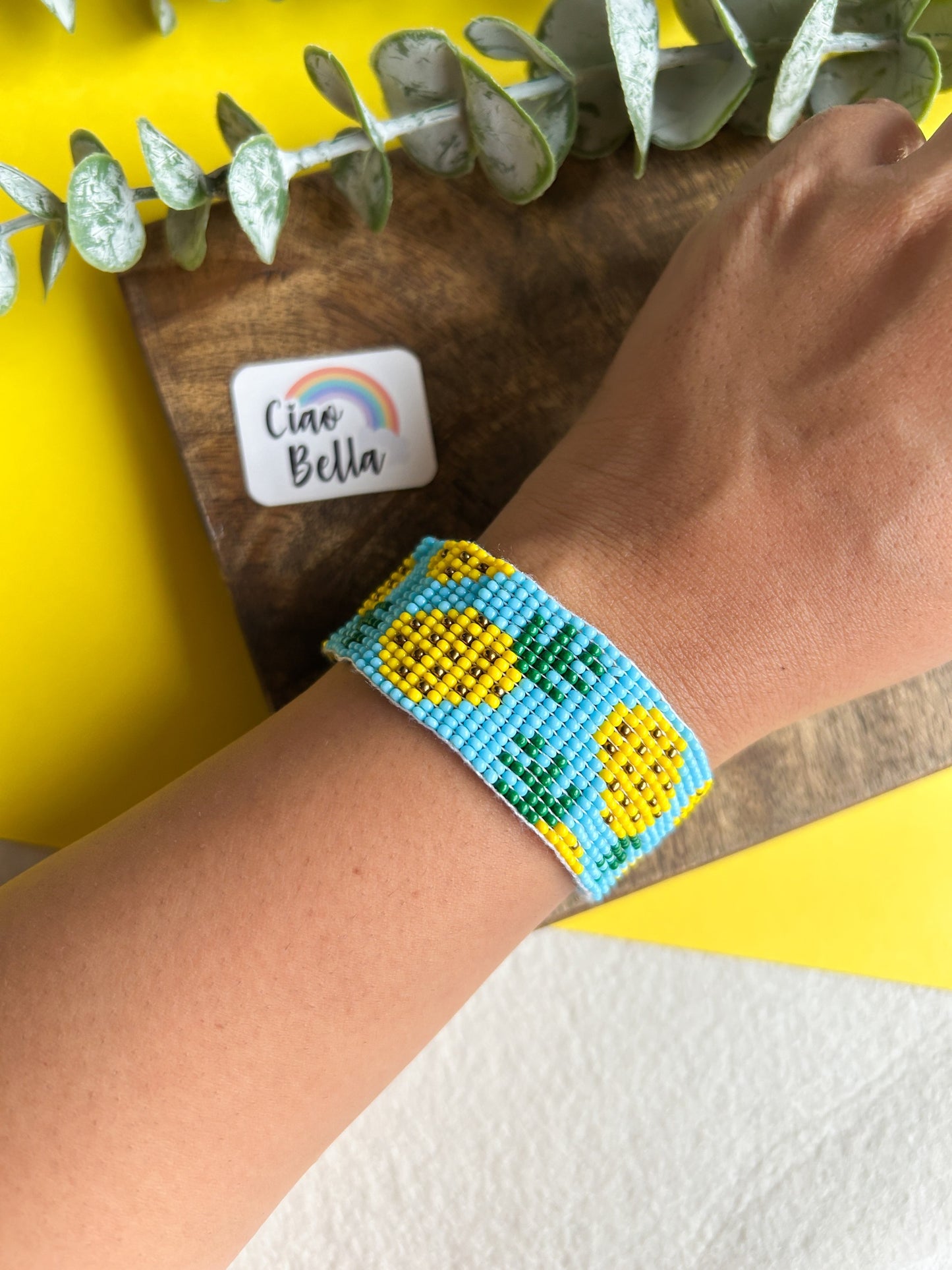 Pineapple Handmade Beaded Bracelet