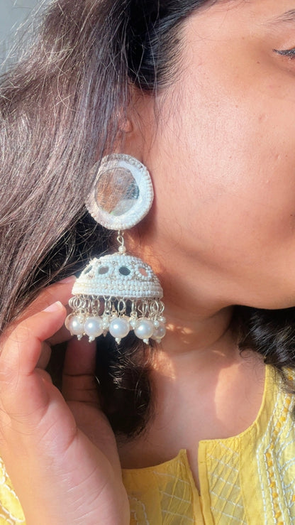 Chaand Handmade Beaded Jhumka Earrings