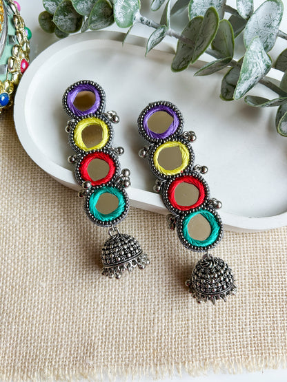 Darpan Handmade Beaded Jhumka Earrings