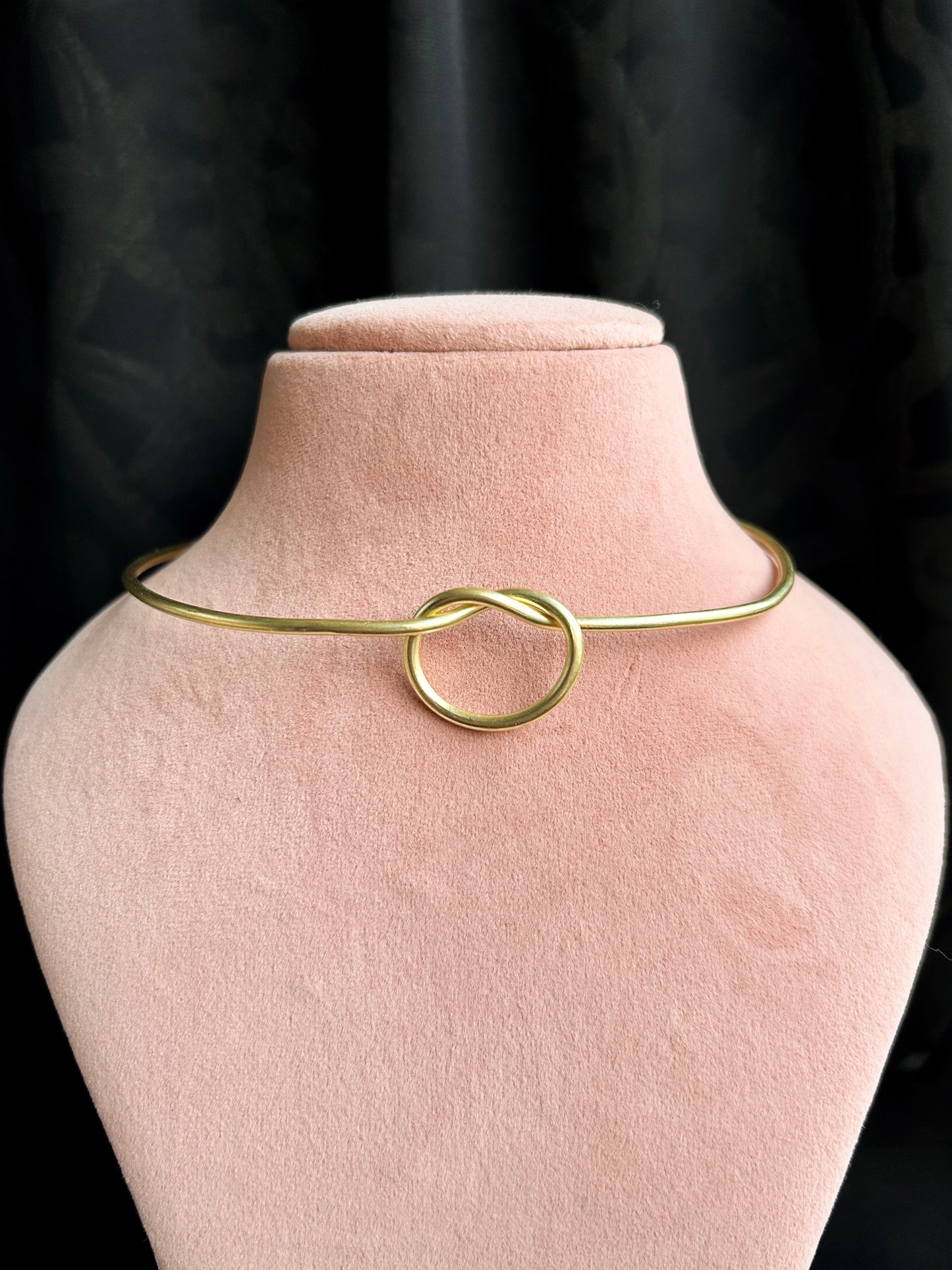 Knotted Brass Hasli Necklace