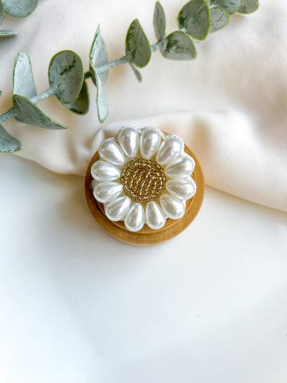 Elora Daisy Handmade Beaded Flower Ring