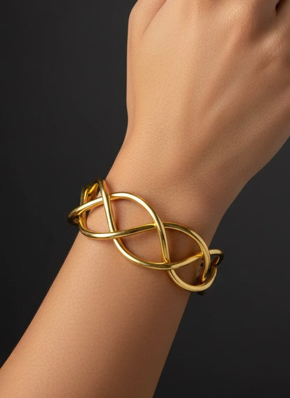 Twined Brass Cuff Bracelet