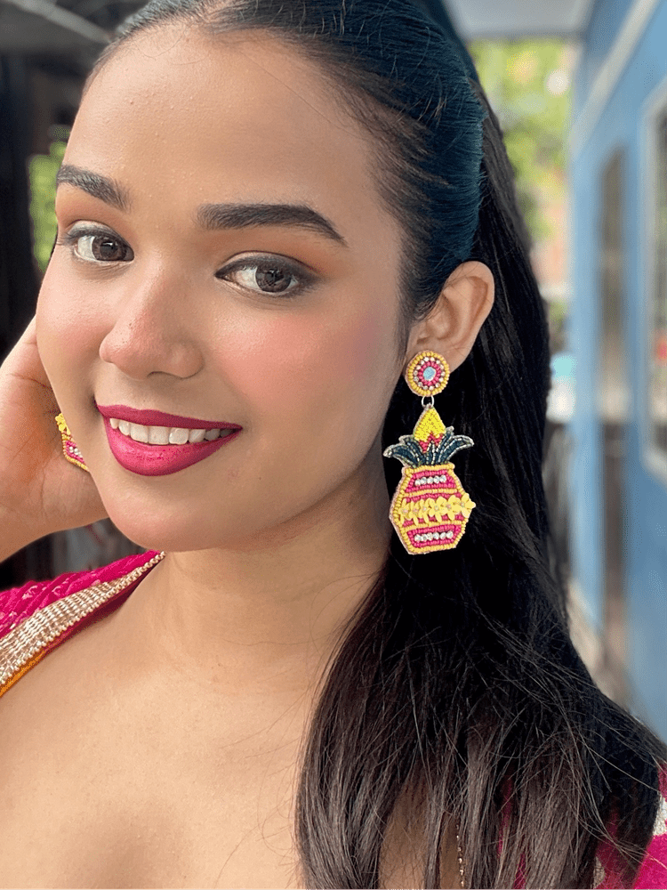 Kalash Handmade Beaded Earrings