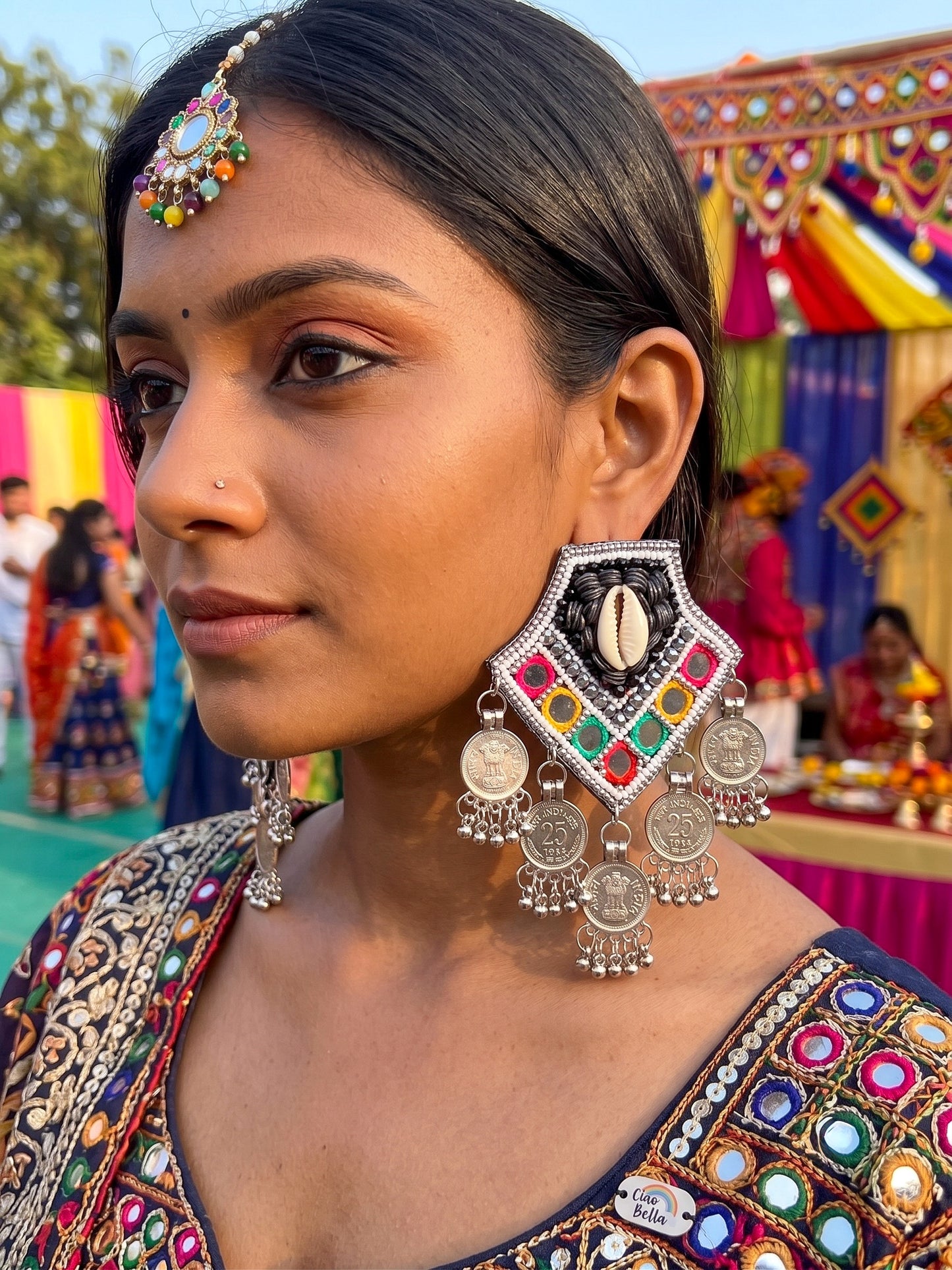 Banjaran Mirror Handmade Beaded Earrings