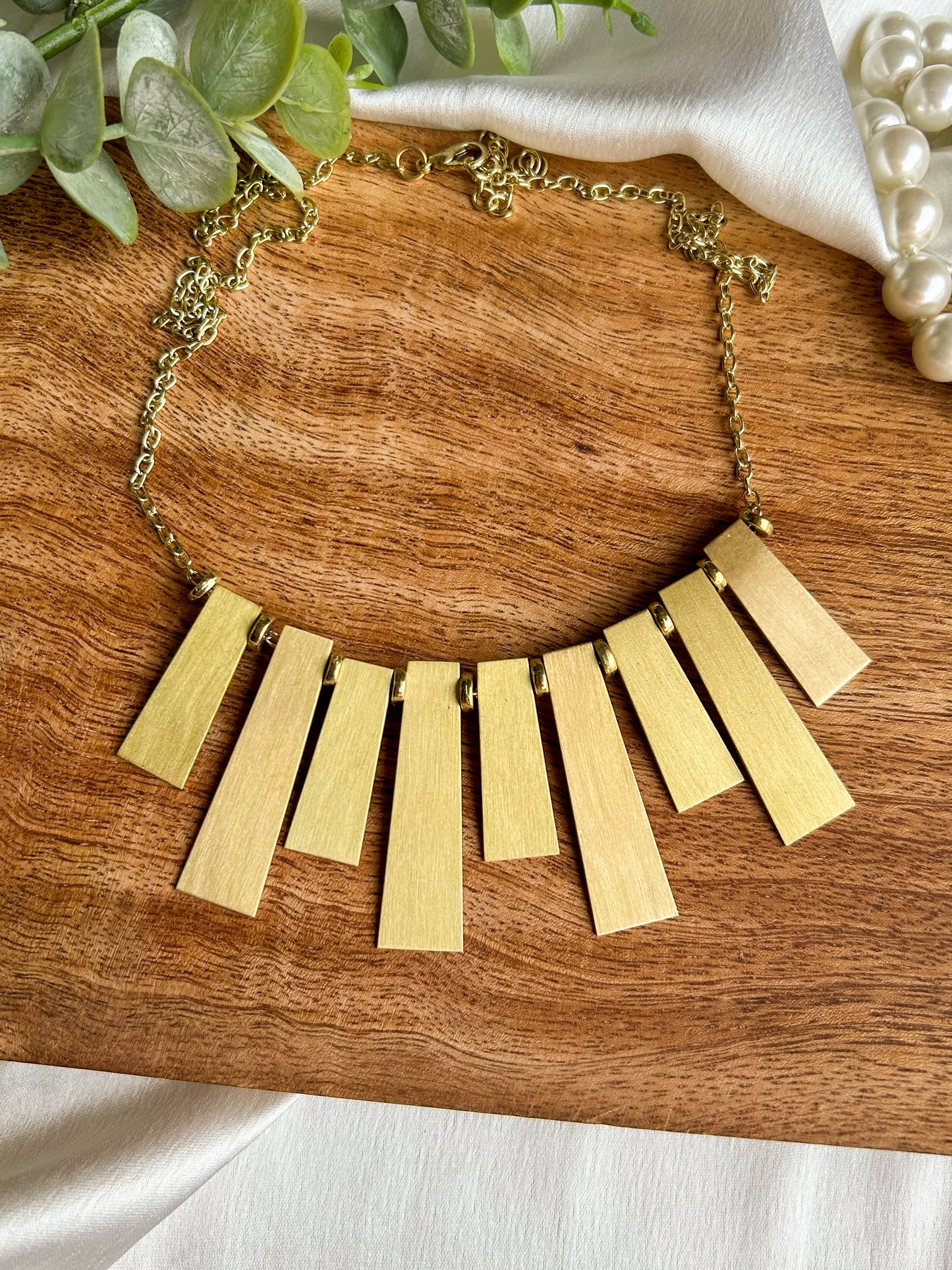 Siena Statement Brass Necklace