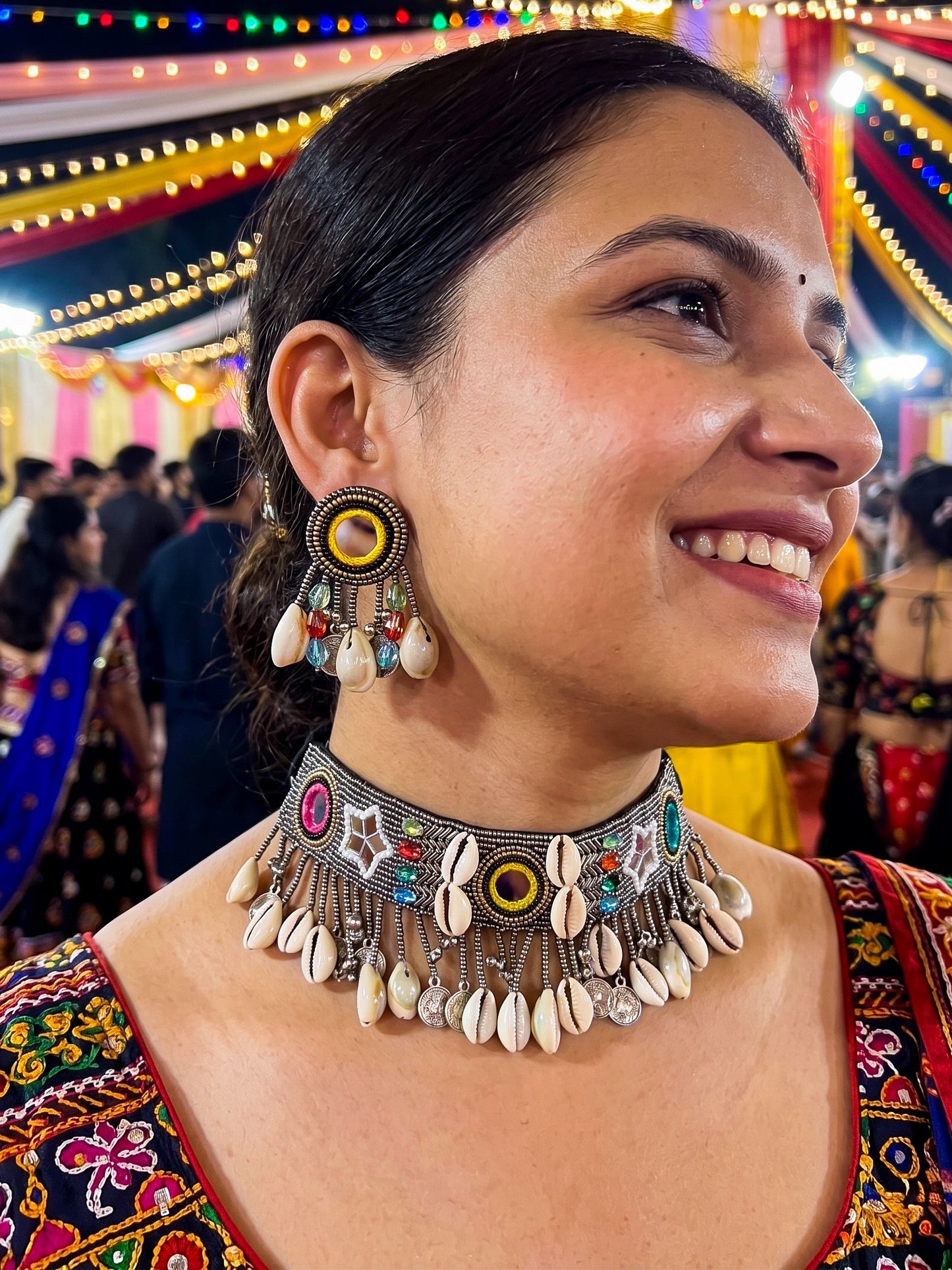 Riwaaz Handmade Beaded Necklace & Earrings Set