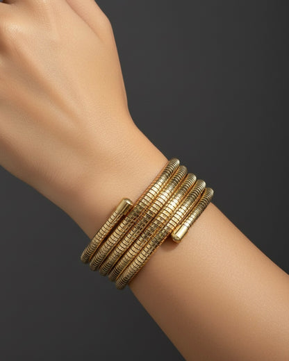 Spiral 304 Stainless Steel Cuff Bracelet