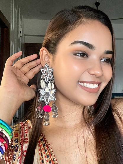 Naaz Mirror Handmade Beaded Earrings