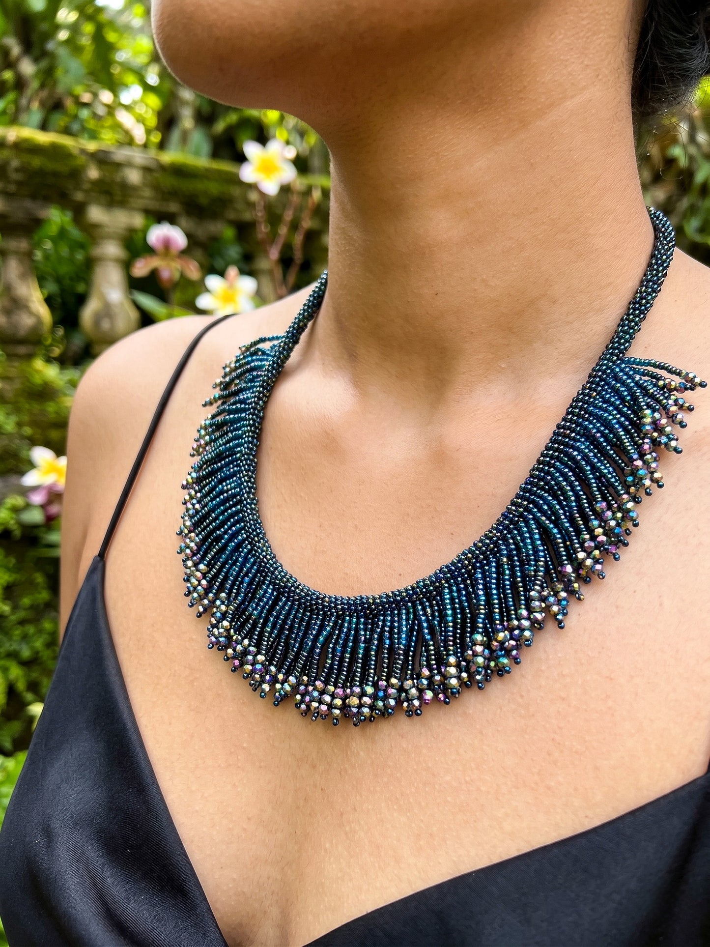 Meher Peacock Tassel Handmade Necklace