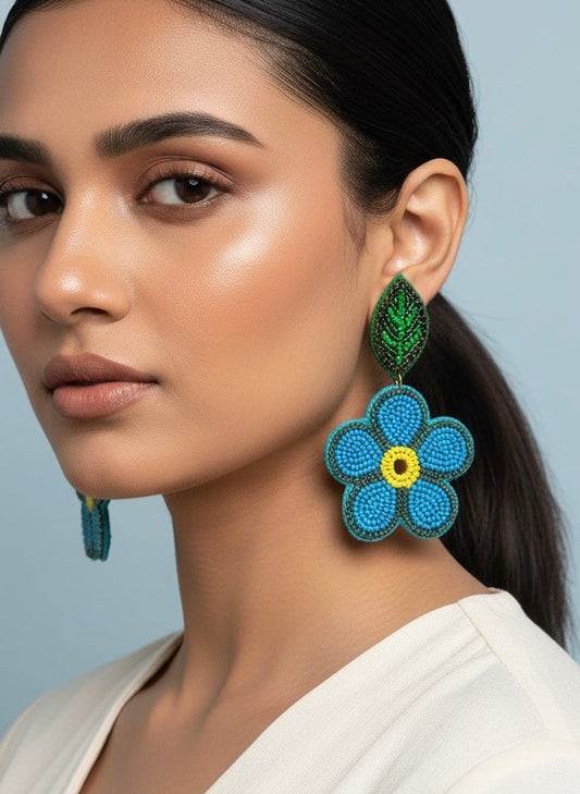 Spring Blossom Handmade Beaded Flower Earring