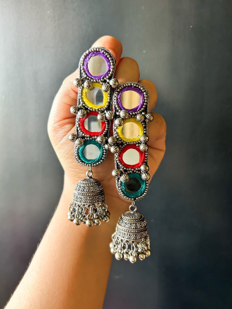 Darpan Handmade Beaded Jhumka Earrings