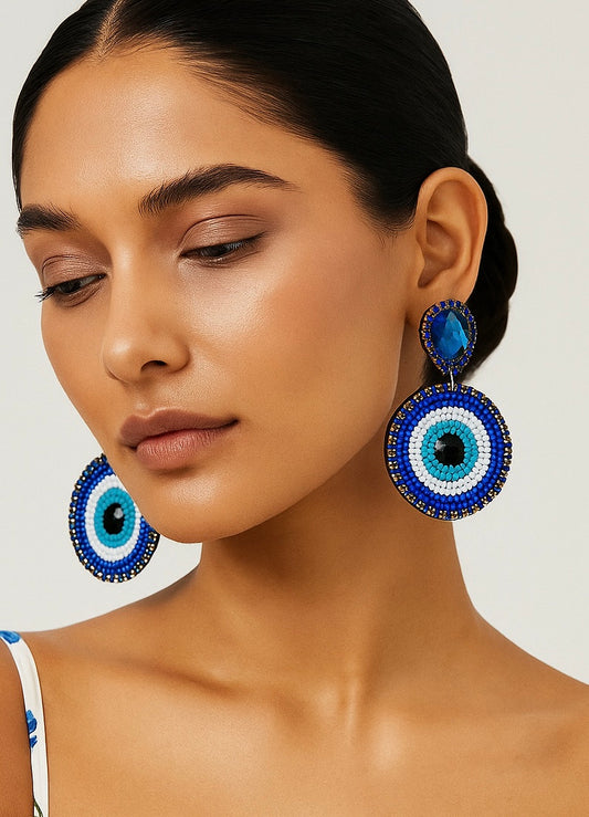 Mystic Evil Eye Handmade Beaded Earrings