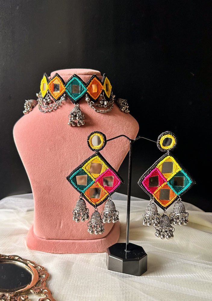 Ranjhana Handmade Beaded Necklace & Earrings Set