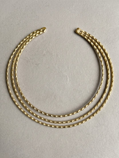 Trinity Handmade Brass Hasli Necklace